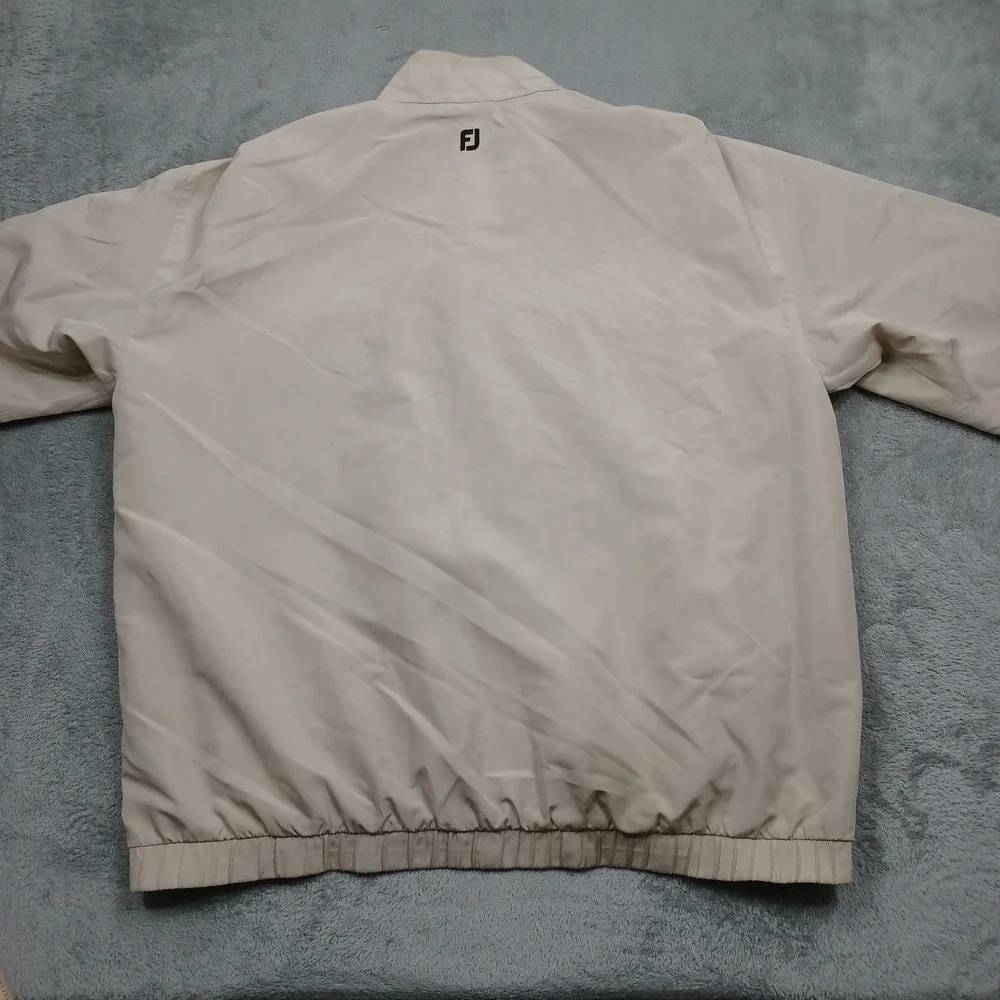 Footjoy Sweater Mens Large Brown 1/4 Zip Pockets Short Sleeve Golf